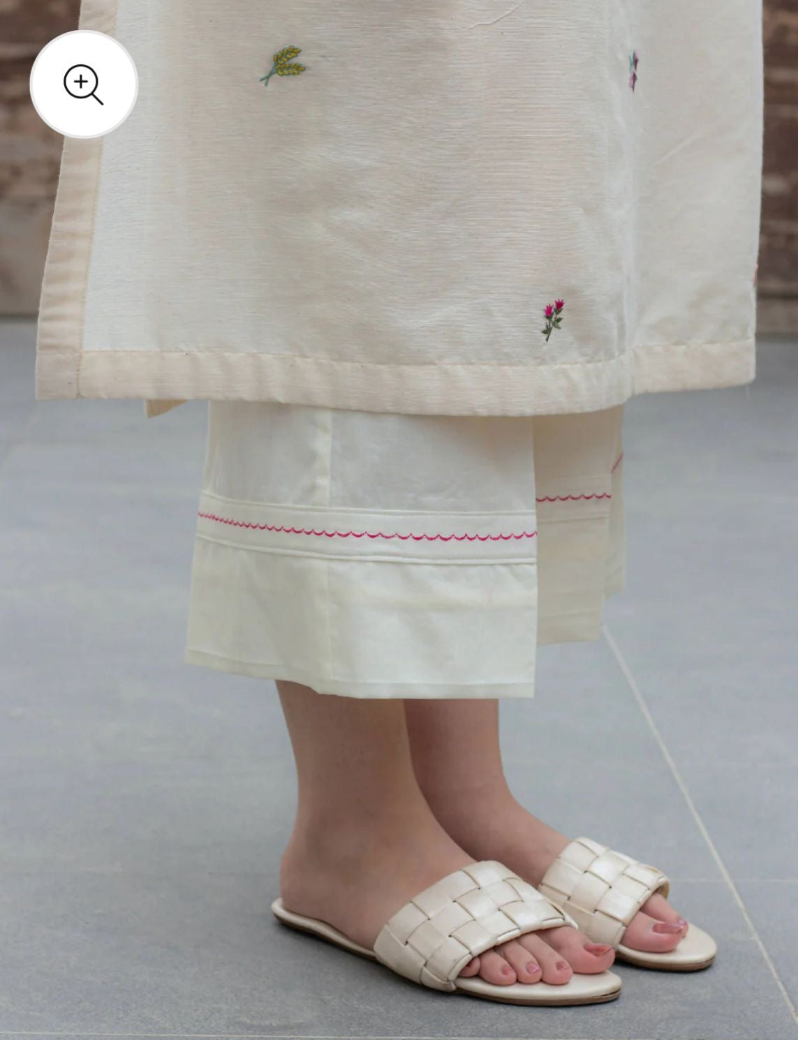 Ivory Embroidered Kurta Set