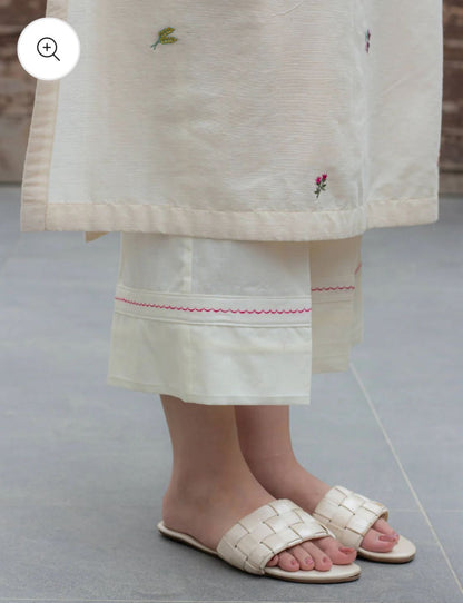 Ivory Embroidered Kurta Set
