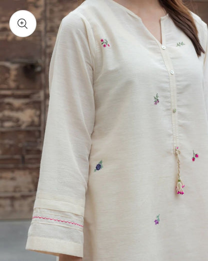 Ivory Embroidered Kurta Set