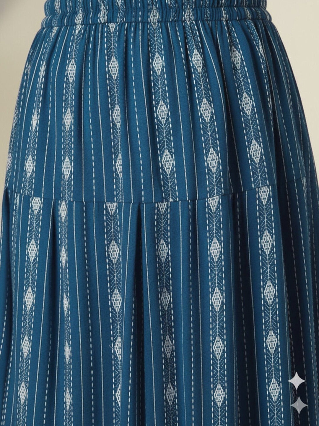 Indigo Nagin Katha Embroidered Kurta Salwar Set