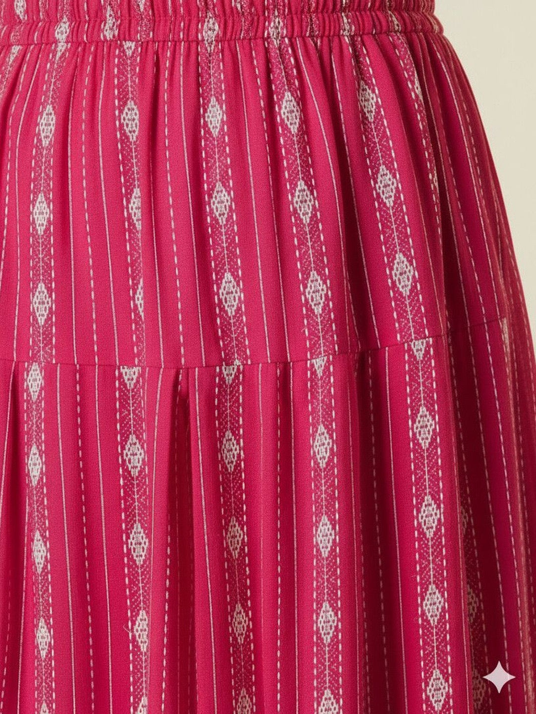 Rose Pink Embroidered Kurta &amp; Straight Pant Set for Women